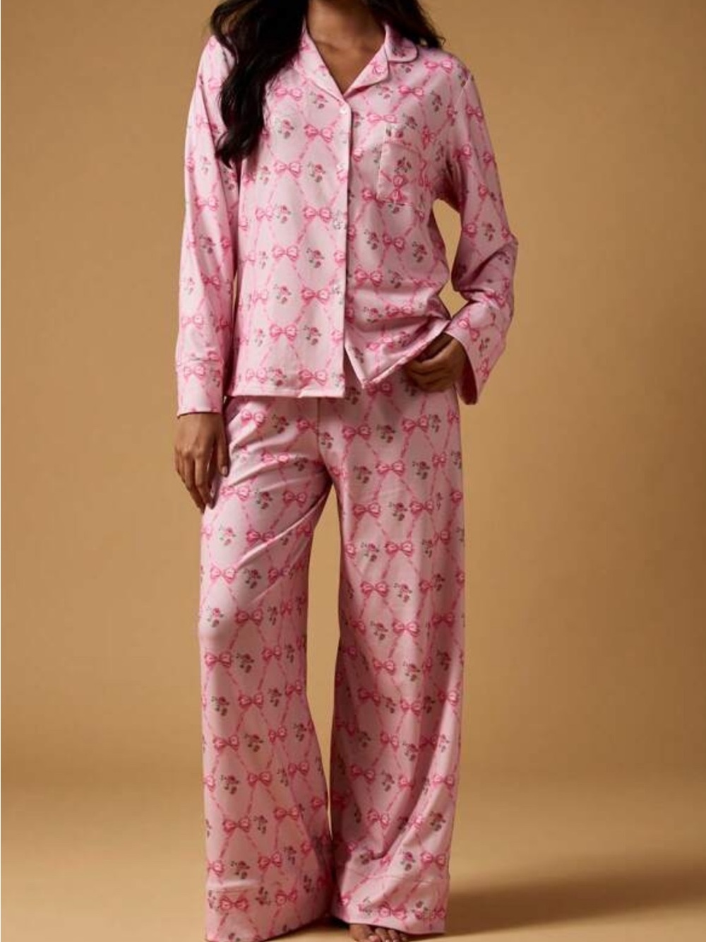 🆕💖Missguided Bow Button Down PJ Set - Picture 4 of 6